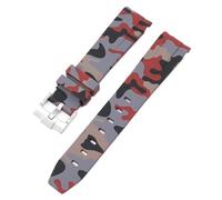KCHSRKHXC Camouflage Strap for Omega for suitable for Swatch Moonsuitable for Swatch Curved End Silicone Rubber Bracelet Men Women Sport Watch Band Accessorie 20mm