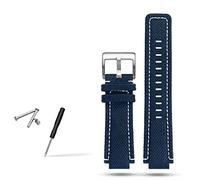 KCHSRKHXC Canvas watchband Men Suitable for Compass T2N720 T2N721 T2N739 Nylon Watch Band 24x16mm (Color : Green White Black, Size : 24-16mm)