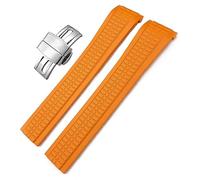 KCHSRKHXC Colorful Silicone Rubber For strap series 5164a 5167a Watch band Butterfly Buckle 21mm Watchbands