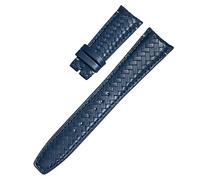 KCHSRKHXC Curved End Cowhide Woven Watchband 20mm 21mm 22mm Fit For Pilots Genuine Leather Watch Strap