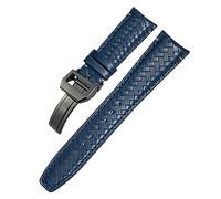 KCHSRKHXC Curved End Cowhide Woven Watchband 20mm 21mm 22mm Fit For Pilots Genuine Leather Watch Strap