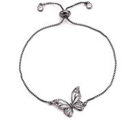 KCHSRKHXC cute cubic zirconia butterfly charm female rose adjustable chain female jewelry