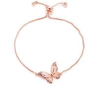 KCHSRKHXC cute cubic zirconia butterfly charm female rose adjustable chain female jewelry