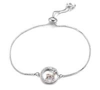 KCHSRKHXC cute elk deer charm animal jewelry slider chain cubic zirconia round for woman child
