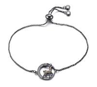 KCHSRKHXC cute elk deer charm animal jewelry slider chain cubic zirconia round for woman child