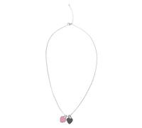 KCHSRKHXC Double Heart Pendant Necklace Necklaces Decor Heat-to-heart Necklace Neck Jewelry Pink Plating Alloy