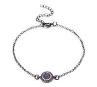 KCHSRKHXC exquisite evil eye charm multi cubic zirconia chain link for women ladies fashion jewelry birthday gift