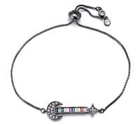 KCHSRKHXC fashionable unique moon and star guitar couple charm cubic zirconia ladies adjustable wedding jewelry