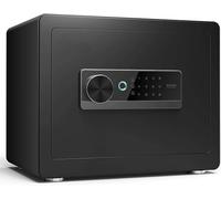 KCHSRKHXC Fingerprint Security Compact Safe Digital Code Access Laser Cut Door Lockdown Function Wall/Floor Mounting Bolts