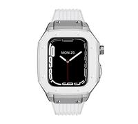 KCHSRKHXC For band series 7 Alloy Watch Case 44mm 42mm 45mm Silicone Strap Metal Frame Modification Mod Kit