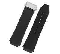 KCHSRKHXC for Big Bang Silicone Watch Band 26mm*19mm 25mm*17mm Waterproof Watch Strap Watch Rubber Watch Bracelet (Color : 2 Black-No Buckle, Size : 25-17mm)