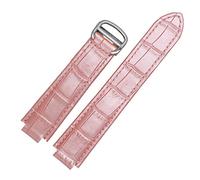 KCHSRKHXC For Wristbands Quality Color Genuine Leather Watchbands Deployment Buckle Replacement Leather Strap Female Bracelet