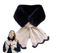 KCHSRKHXC Furry Scarf For Women - Neck Warmer Plush Thick Scarf | Comfortable Neck Scarf Women's Scarf Winter, Super Soft Winter Scarf With Knitted Fishtail Design For Cold Weather