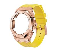 KCHSRKHXC GA2100 5rd Model Home Oak Metal Bezel Silicone Strap Simple In-one Watch Bands For GA2100/2110 Accessories