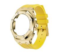 KCHSRKHXC GA2100 5rd Model Home Oak Metal Bezel Silicone Strap Simple In-one Watch Bands For GA2100/2110 Accessories