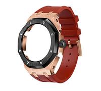 KCHSRKHXC GA2100 5rd Model Home Oak Metal Bezel Silicone Strap Simple In-one Watch Bands For GA2100/2110 Accessories