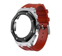 KCHSRKHXC GA2100 5rd Model Home Oak Metal Bezel Silicone Strap Simple In-one Watch Bands For GA2100/2110 Accessories