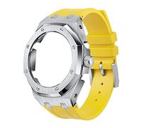 KCHSRKHXC GA2100 5rd Model Home Oak Metal Bezel Silicone Strap Simple In-one Watch Bands For GA2100/2110 Accessories