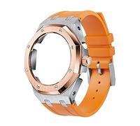 KCHSRKHXC GA2100 5rd Model Home Oak Metal Bezel Silicone Strap Simple In-one Watch Bands For GA2100/2110 Accessories