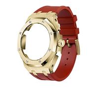 KCHSRKHXC GA2100 5rd Model Home Oak Metal Bezel Silicone Strap Simple In-one Watch Bands For GA2100/2110 Accessories