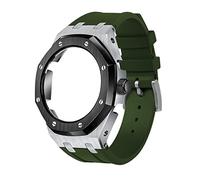 KCHSRKHXC GA2100 5rd Model Home Oak Metal Bezel Silicone Strap Simple In-one Watch Bands For GA2100/2110 Accessories