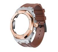 KCHSRKHXC GA2100 5rd Model Home Oak Metal Bezel Silicone Strap Simple In-one Watch Bands For GA2100/2110 Accessories