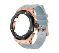 KCHSRKHXC GA2100 5rd Model Home Oak Metal Bezel Silicone Strap Simple In-one Watch Bands For GA2100/2110 Accessories