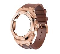 KCHSRKHXC GA2100 5rd Model Home Oak Metal Bezel Silicone Strap Simple In-one Watch Bands For GA2100/2110 Accessories