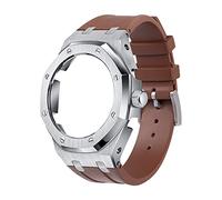 KCHSRKHXC GA2100 5rd Model Home Oak Metal Bezel Silicone Strap Simple In-one Watch Bands For GA2100/2110 Accessories