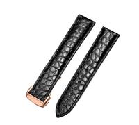 KCHSRKHXC Genuine Leather Band Alligator For Omega 300,300M,600,007 Watch Strap 18mm To 24mm Crocodile Leather Strap For Men's And Women's