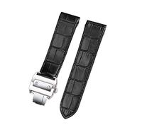 KCHSRKHXC Genuine Leather Watch Strap for Santos Santos 100 Men and Women Leather Watchband 20mm 23mm (Color : Brown-Silver, Size : 20mm)
