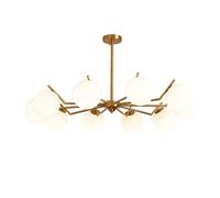 KCHSRKHXC Gold Pendant Light Modern Crystal Glass Chandelier Brass Ceiling Light Semi Flush Mount Compatible with Dining Room Bed Room Kitchen Room Listed,k9