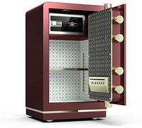 KCHSRKHXC Home Safe Small Value Safe red Yellow Digital Keypad Volume Wall or Floor Mounted High density steel double alarm High decibel beep alarm black (Color Red Size 60x34x39cm)