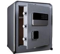 KCHSRKHXC Home Safe Small Value Safe Yellow Digital Keypad Volume Wall or Floor Mounted High density steel double alarm High decibel alarm water paint body (Color Gray Size 45x32x38cm)