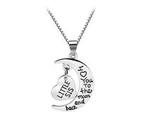 KCHSRKHXC I Love You To The Moon & Back Necklace Pendant Charm Gift Present For Sisters 3 Exquisite Workmanship Professional design