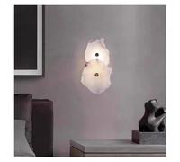 KCHSRKHXC Irregular Natural Marble All Copper Wall Lamp Modern Dining Room Bedroom Bedside Living Decoration Highend Background
