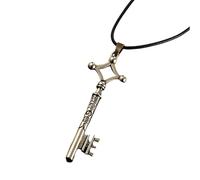 KCHSRKHXC Key Chain for Women and Men, 925 Sterling Silver Vintage Key Chain, Key Chains for Women, Lock and Key Necklace, Skeleton Key Necklace, Heart Key Chain