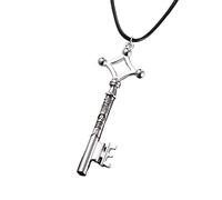 KCHSRKHXC Key Chain for Women and Men, 925 Sterling Silver Vintage Key Chain, Key Chains for Women, Lock and Key Necklace, Skeleton Key Necklace, Heart Key Chain