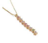 KCHSRKHXC Ladies Long Necklace Cubic Zirconia Star Wedding Party Jewelry