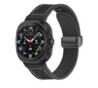 KCHSRKHXC Leather Silicone Bracelet for Galaxy Watch Ultra 47mm Magnetic Band Sports Strap for Watch ULTRA7 47mm NO Gaps Watchbands