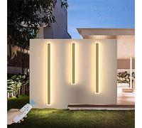 KCHSRKHXC LED d Outdoor/Indoor Wall Light Dimmable Long Strip Garden Wall Lamp with Remote Control IP65 Waterproof Wall Sconce Light 2700K-6500K Wall Sconces for Patio Terrace Garage 80cm 46W