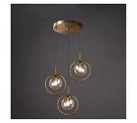 KCHSRKHXC LED Modern Chandelier Lamp, Living Room Restaurant Decoration Design Modern Pendant Lights Gold Glass Hanging Lamp Lustre Lighting Fixture Compatible with Bedroom Adjustable Chandeliers