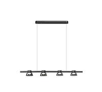 KCHSRKHXC Light Luxury Glass Chandelier LED Dimmable Pendent Lamp Modern Metal Strip Suspended Light Fixture - Home Dining Table Kitchen Adjustable Ceiling Hanging Light,Hanging Modern Chandelier