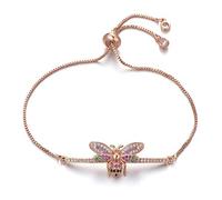 KCHSRKHXC luxury multi-micro pavé cubic zirconia bee charm chain link brand ladies jewelry gift