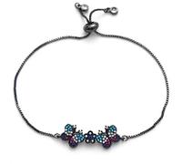 KCHSRKHXC luxury multi-paved cubic zirconia double butterfly and flower charm slippery chain ladies jewelry