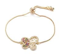 KCHSRKHXC luxury princess cubic zirconia butterfly charm slide chain crystal women's wedding jewelry