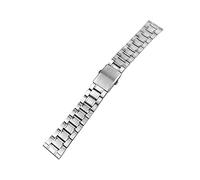 KCHSRKHXC Metal Stainless Steel Replacement Strap Watch Band Flat Buckle Wrist Band Silver Gold, Silver Bracelet, 12 14 16 18 20 22mm Bracelet