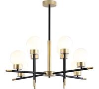 KCHSRKHXC Modern Chandelier Mid Century Modern Chandelier Milk White Glass Pendant Light Fixture with Adjustable Rods Hanging Lighting for Dining Room Bedroom Kitchen Living Room Foyer