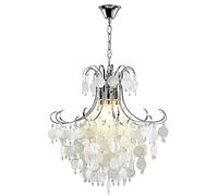 KCHSRKHXC Modern Chandelier, Plating Ceiling Lamp Chrome - Light Decoration Creativity Bedroom Chandelier Warm Romantic Modern Simple Master Bedroom Shell Pendant Lights Dinning Room Hanging Lights