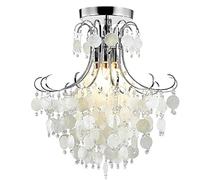 KCHSRKHXC Modern Chandelier, Plating Ceiling Lamp Chrome - Light Decoration Creativity Bedroom Chandelier Warm Romantic Modern Simple Master Bedroom Shell Pendant Lights Dinning Room Hanging Lights